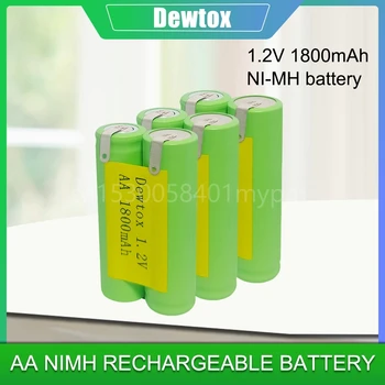 1.2 Акумулаторна AA Ni-Mh Батерия 1800 ма 2A Baterias Алтернатива 2,4 НА АА за лесен, безжичен телефон, електрическа самобръсначка бръснач