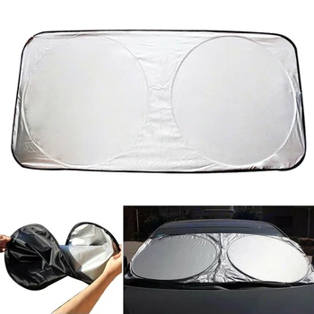 150x70 см Автомобилен Козирка Козирка за Защита на Предното и Задното Стъкло Фолио За Предно Стъкло с UV-Защита на Рефлектор Кола-стайлинг