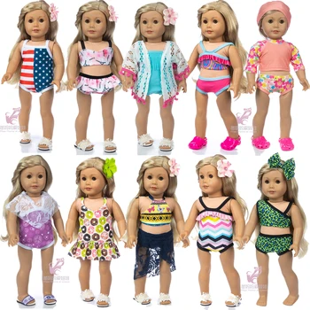 18 Инча Американски Og Момиче Кукла Бански Бикини Плажна Рокля 43 см Кукла Облекло За Плуване