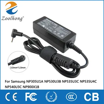 19 2.1 A 40 W лаптоп AC адаптер за захранване на зарядно устройство за Samsung NP305U1A NP530U3B NP535U3C NP535U4C NP540U3C NP900X1B 3.0 мм * 1.0 mm