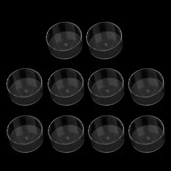 200x предварително вощеных фитилей за свещи + 10x Прозрачни кръгли чаши за приготвяне на свещи