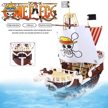 2022 Ново Аниме One Piece Going Весела Хиляда Слънчева Модел Строителни Блокове Тухли Комплект Luffy Zoro Санджи Фигурки Набор От Детски Играчки Подарък