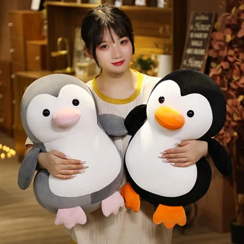 25-50 см Прекрасната Мека Кукла-Пингвини, Сладки Животни, Плюшен Възглавница във формата на Пингвин, Кавайные Играчки за Прегръдки за Деца, Подаръци за Рожден Ден за Момичета