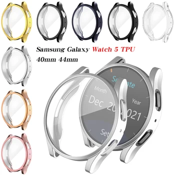 360 Пълен Калъф за Часа на Samsung Galaxy Watch 5 40 мм 44 мм Мек TPU Броня Протектор на Екрана за 5 Часа 44 мм 40 мм Защитен Калъф