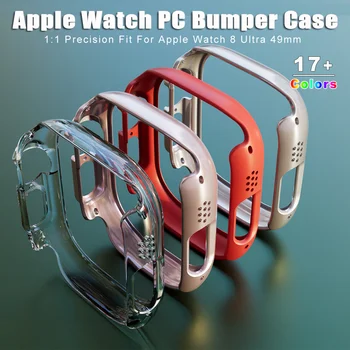 49 мм PC Броня Калъф за Apple Watch Ultra 49 мм Калъф, изработени от Въглеродни Влакна Защитен Калъф Рамка за iWatch Serie 8 Ultra 49 мм калъф