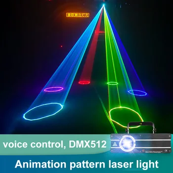 500 Mw RGB Мультяшная Линия Лазерен Лъч С Дискотечный Лазерен Лампа S Шаблон Танц Скенер Светлина Анимационен Лазер Лампа Вечерни Lser Light