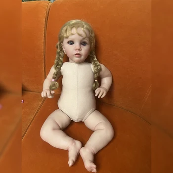 60 СМ Миси Високо Качество на Вече Боядисана, Готова Кукла Реборн Бебе Момиче Кукла Ръчно Боя 3D Кожа с Видими Венами Вкоренени Косата