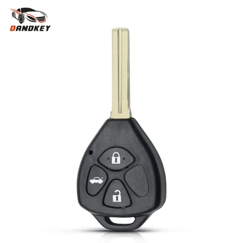 Dandkey Remote Key Shell Uncut TOY48 Замяна За Toyota Crown Reiz Highlander Ключодържател 3 Бутона Празен Калъф За Ключове Автомобилен Стайлинг