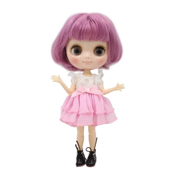 DBS blyth Middie Кукла съвместно тялото розово коса кратък боб косата 1/8 20 см BL1063 аниме подарък за момичета