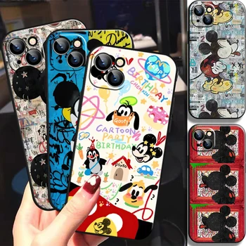Disney Мини маус Мики Графити За iPhone 14 13 12 11 Pro Mini X XR XS Max SE 7 8 Плюс Калъф За вашия Телефон, устойчив на удари Пълна Защита