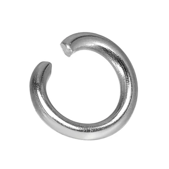 Doreen Box Фини пръстени за скокове от неръждаема стомана, в сребърен цвят, 6 мм (1/4