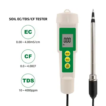 EC-3185 Водоустойчив Измерител на Почвата ЕО/TDS/CF Тестер Почва от Сондата за Отглеждане в оранжерии, Градинарство, Лаборатория