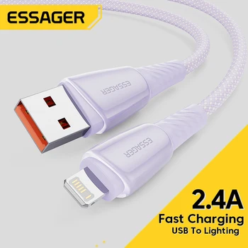 ESSAGER PD 27 W C USB Кабел За iPhone 12 13 14 Pro Max 3A Кабел За Бързо Зареждане Зарядно Устройство За iPhone 6 7 8 Plus iPad Кабел За Предаване на Данни на Тел