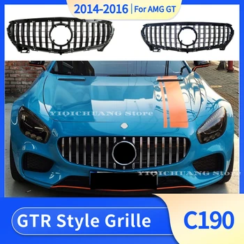 GTR Стил Предна Решетка за Mercedes-Benz C190 AMG GT 2014 2015 2016 за AMG GT S База Купе GT R R190 2 врати модел на състезателен скара