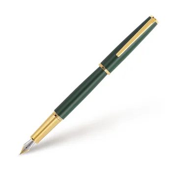 JinHao зелена Метална Писалка с Извити Връхчета F/Gun-златни Скоба Отлична Бизнес-Офис Подарък Чернильная Дръжка
