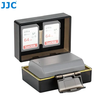JJC BC-2NPFZ100 Водоустойчива Кутия за съхранение на батерии за фотоапарати Sony A7 IV A7M4 NP-FZ100, Батерии и калъф за карта памет, с Жестока чанта