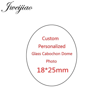JWEIJIAO Нови Постъпления САМ с Овална форма 18x25 мм Стъклена Кабошон Купол с плоска задна Част за Поръчка На Ръчно изработени 5 бр./лот NA01
