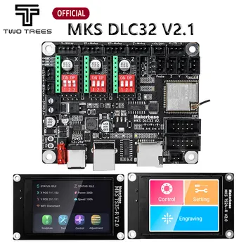 Makerbase MKS DLC32 V2.1 Самостоятелен Контролер 32 бита ESP32 WIFI GRBL TFT Сензорен Екран за Настолен Лазерен Гравировального металообработващи машини