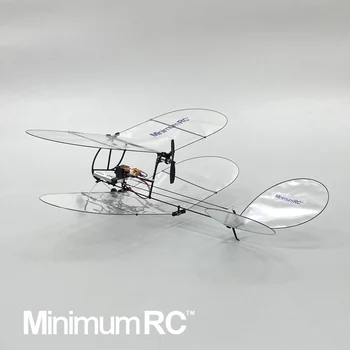 MinimumRC Военната V2 Биплан Ultralight самолет от въглеродни влакна с дистанционно управление планер закрит с фиксирано крило трипътен модел самолет