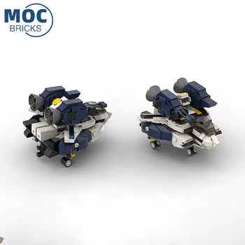 MOC Battlestar Fortress Mecha VF1S Готова Украса Модел за Сглобяване на Блок Играчки Детски Коледни Подаръци
