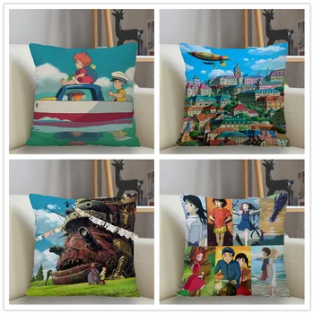 Musife Studio Ghibli Калъфка На Поръчка е Квадратна Калъфка за Носене с Калъфка с Цип 35*35,40*40,45* Директна Доставка на 45 см