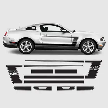 Mustang Boss 302 Автомобили Вратата На Стикер Стикер 2015-2022 Опаковка Винил Модел В Ивицата Модифицирана Стикер