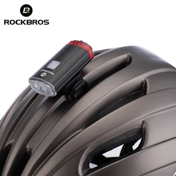 ROCKBROS Cycling Bike Light Duplex Обединява в себе си като фарове, така и защитни фарове, USB-акумулаторна МТБ Каска, Предния фенер на Волана