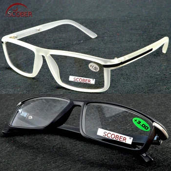 = scober = Висококачествени очила с пълна рамки, ретро реколта правоъгълни прозрачни или очила + 1 + 1,5-3,5 лещи по поръчка
