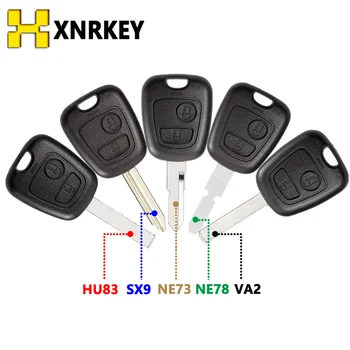 XNRKEY 2 Бутона на Дистанционното на Ключа на Автомобила опаковки за Peugeot Partner 206 107 207 306 307 407 за Citroen C1 C2 C3 C4 NE73/HU83/VA2/SX9 Нож