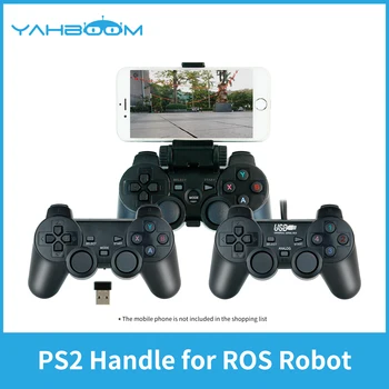 Yahboom PS2 Кабелен USB Безжичен Гейм Контролер Дръжка за Роботи РОС в jetson Nano и Raspberry Pi Комплект ПРИЛОЖЕНИЕ за Дистанционно Управление безплатно