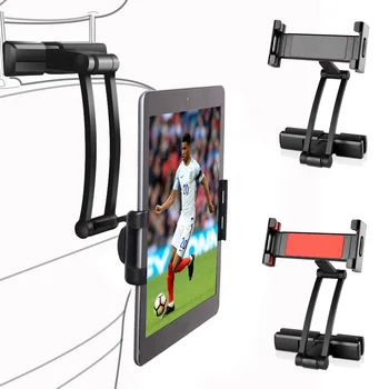 Алуминиев Облегалка на Задната Седалка Таблет Телефон Кола Поставка За 5-13 См iPhone, iPad Air Mini 2 3 4 Pro 12,9 Подкрепа за Закрепване на