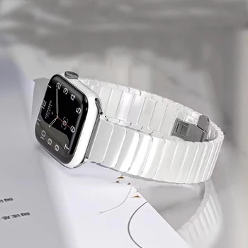 Въжета за Apple watch 44 мм 40 мм 42 мм, 38 мм и каишка луксозен Керамичен каишка за iwatch SE apple watch серия 6 5 4 3 Гривна на китката
