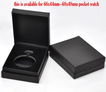 Джобни часовници, черно Кадифе Подаръчни кутии, калъфи 9,5x7,5x3 см, 2 бр. (B13626)