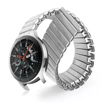 Еластичен Ремък за часа за Samsung Galaxy Watch 3 45 46 мм Еластична Каишка от Неръждаема Стомана за Huawei Watch GT 2д GT2 46 мм Разширение