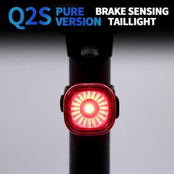 Интелигентен Автоматичен Сензор Спирачки Велосипеден Задна Светлина Водоустойчив USB Зареждане Колоездене на Велосипед Предупреждение За Сигурност Задни Led Фенер
