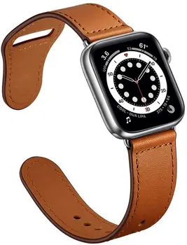 Каишка от Изкуствена кожа За Apple watch band 44 мм 40 мм 45 мм 41 мм 42 мм 38 мм 40 44 45 мм Спортен гривна iWatch series 3 4 5 6 se 7 band