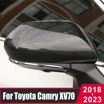 Капакът на Огледалото за Обратно виждане, изработени От въглеродни влакна, Странично Крило, на Капака, Защитен Калъф За Toyota Camry XV70 2018-2020 2022 2023, Аксесоари