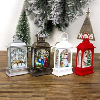 Коледен Орнамент направи си САМ Коледна Елха Украса за Дома Фенер Led Свещ Чай, лампа, Свещ Санта Елена Снежен човек Лампа FZ130
