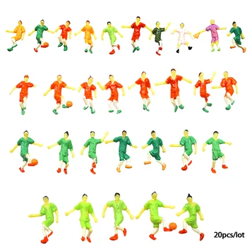 Мащаб 1/75 1/50 Модел Футболист цветни Мини-Хората, Които Оформление на Сцената на Футболен мач Материали За Диорами 20 бр/компл.