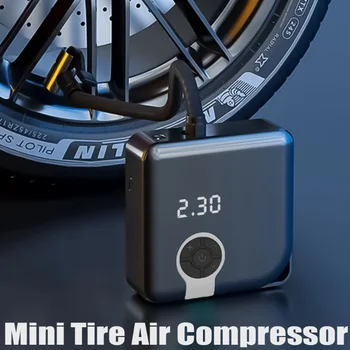 Миниый портативен въздушен компресор Помпа гумите са на колата на компресора въздух интелигентни електрически надуване на гумите монитор с цифров дисплей за гумите са на велосипед, Мотоциклет