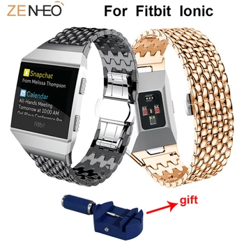 Мъжки часовник с каишка За Fitbit Ionic гривна с инструмент Метална каишка за часовник Замяна За Fitbit Ionic Ръчен Колани Аксесоари
