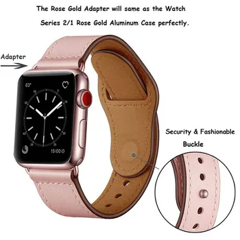 Най-новият Каишка От естествена кожа За Apple Watch Band 6 5 4 3 2 1 SE 44 мм 40 мм 42 мм 38 мм Кожена Взаимозаменяеми Каишка За iWatch