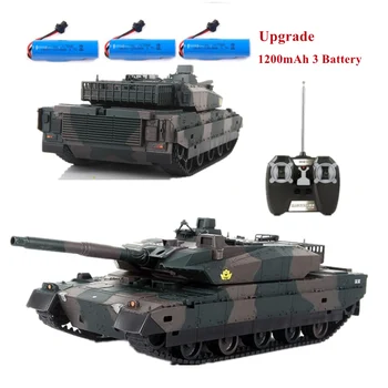 Нов Тип 10 RC Тежък Танк 1200 mah Литиева Батерия Независимо Подвешенная Военната Серия Носещ Следите на оф-роуд Детски Играчки