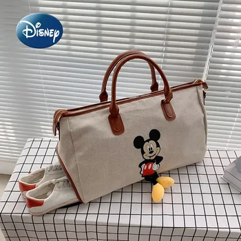Нова Дамска чанта Дисни Mickey's, Модни Пътна чанта за багаж с Голям капацитет, чанта-интернат, Луксозна Марка преносима чанта за фитнес