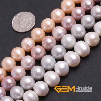 Перли: 10-11 мм Кръгли мъниста от естествени перли, мъниста 