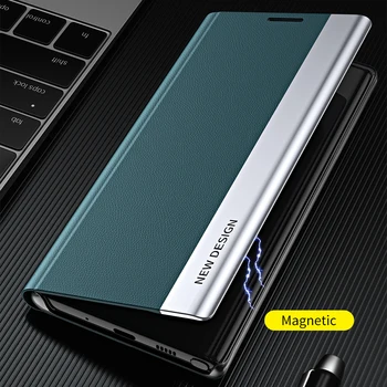 Разтегателен Кожен Магнитен калъф За Redmi Note 9 10 Pro Max Note 11 Pro + 9T 9S 10S 11S 8T 8 Pro Сгъваеми Калъфи За Redmi 9T 10X 9C NFC 9A
