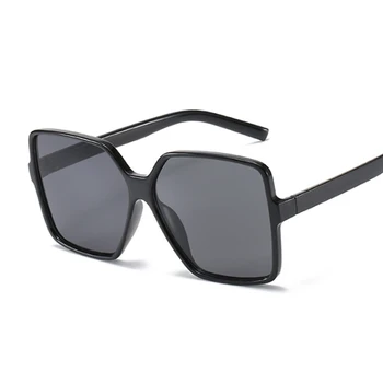 Реколта Квадратни Слънчеви Очила Дамски Луксозни Маркови Дизайнерски Големи Слънчеви Очила Нюанси на Черни Огледални Лещи Модерни Очила с UV400