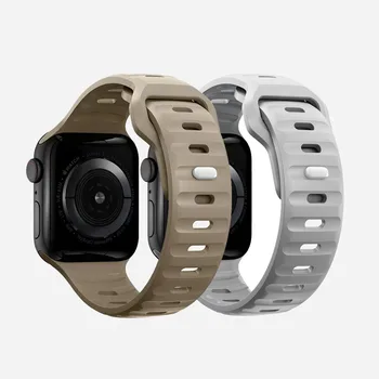 Силиконов Ремък За Apple Watch Band 49/45/44/42 мм 41/40/38 мм Гумена Гривна Correa iWatch Series 8 7 SE 6 5 4 3 ултра каишка