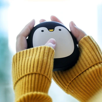 Сладък Cartoony Пингвин от Бяла Мечка Електрически Уреди За Ръце с USB Акумулаторна Нагревателен Джобен Захранване Топло Преносим Нагревател Малък Ap