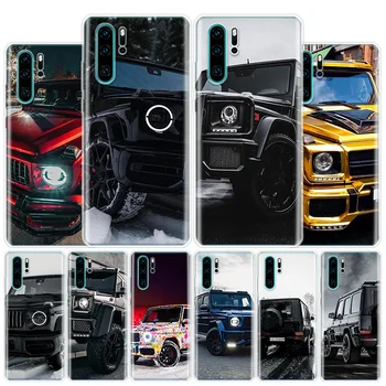 Черни Спортни Автомобили Мъжки Мъжки G63 Калъф За Телефон Huawei Y5 Y6 У 7 Y9S P Smart Z 2019 Honor 10 Lite 9 20 9X 8S 8X 8A Pro 7A 7X
